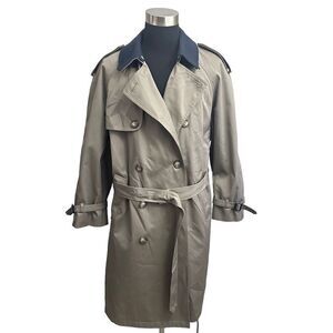 Ralph Lauren Mens Brown Double Breasted Trench Coat with removable liner sz 44 S